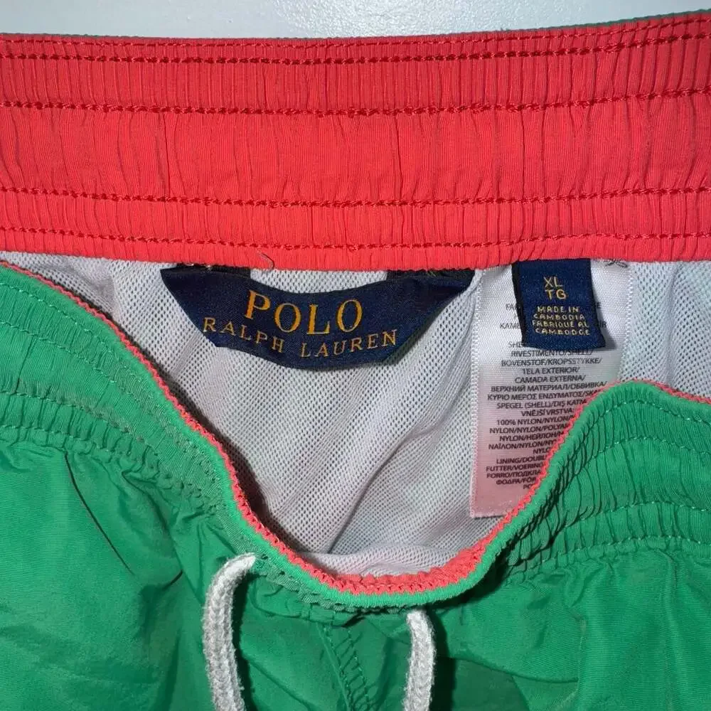 Polo Ralph Lauren Traveler Solid Green Swim Shorts XL Like New